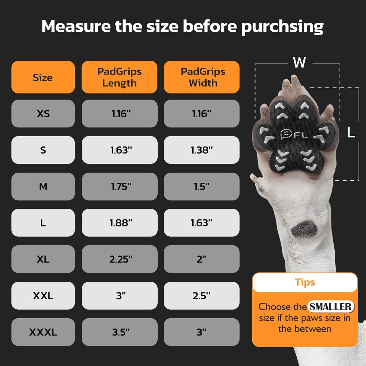 Protector Antideslizante para Patas de Perro, M (11-20lbs)