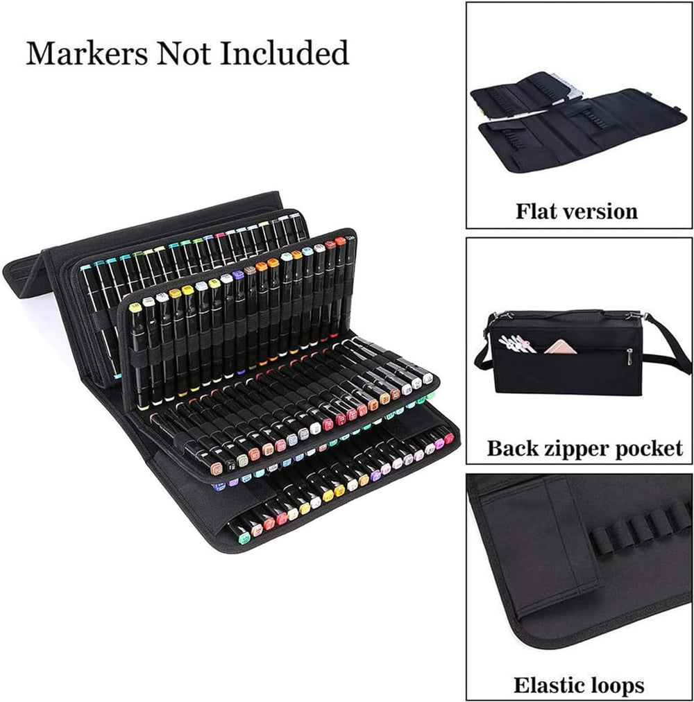 Estuche para Marcadores con 171 Ranuras y Soporte para Bolsa