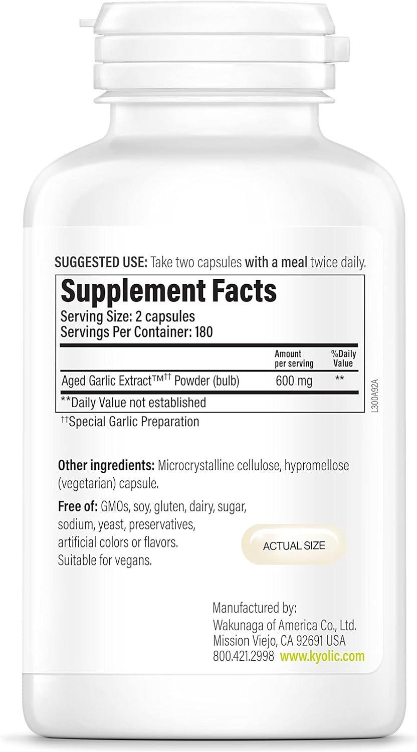 Extracto de Ajo Envejecido para Salud Cardiovascular, Vegano