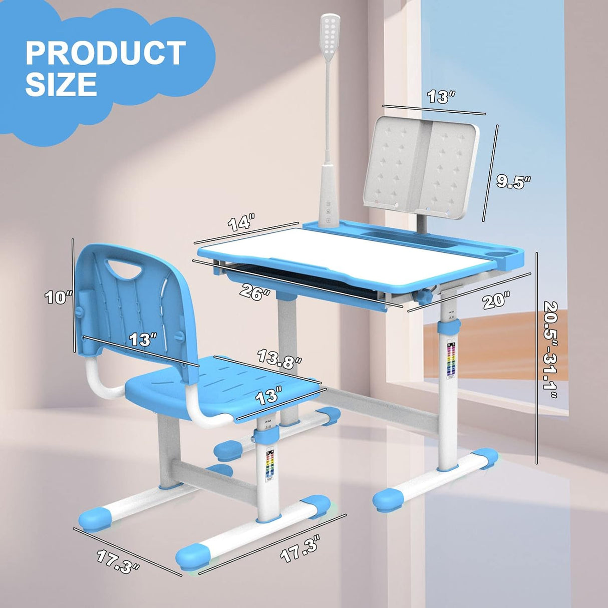 Juego de escritorio y silla para niños escritorio de estudio