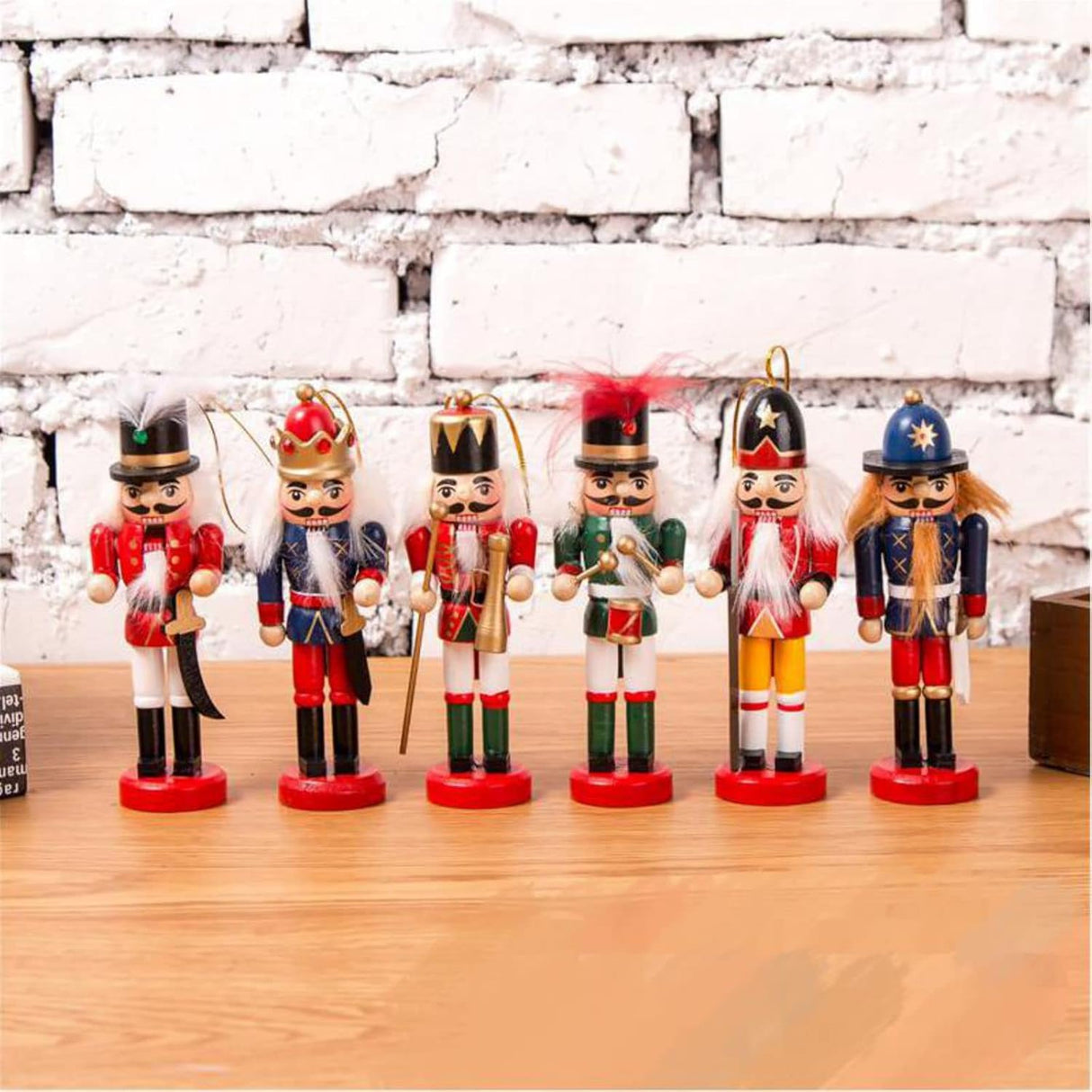 Set de 6 Adornos de Navidad Nutcracker, 4.7 pulgadas, Figuras