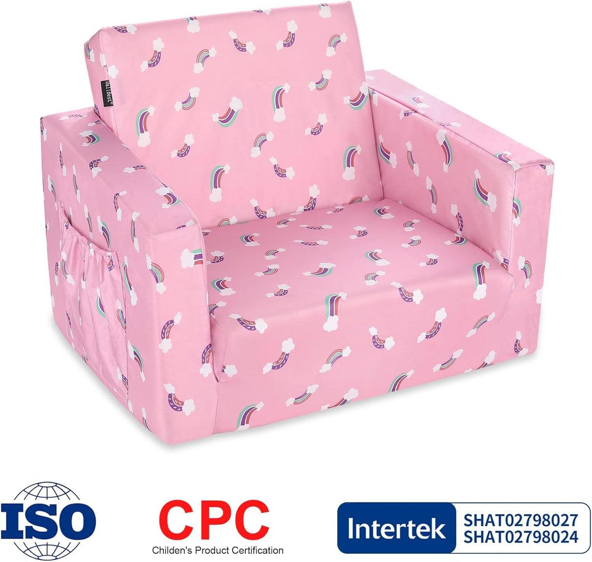 Silla cama tapizada para niños y bebés, Rosa MallBest