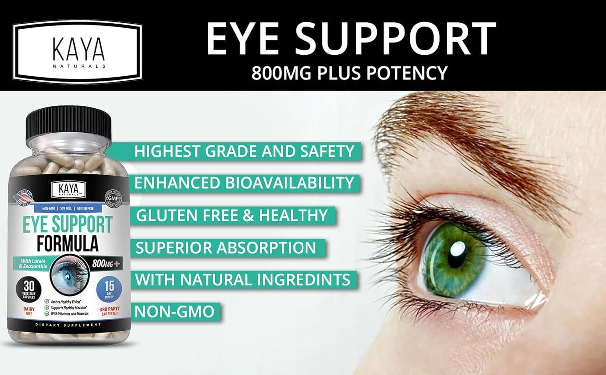 Suplemento de salud ocular luteína zeaxantina fatiga ocular