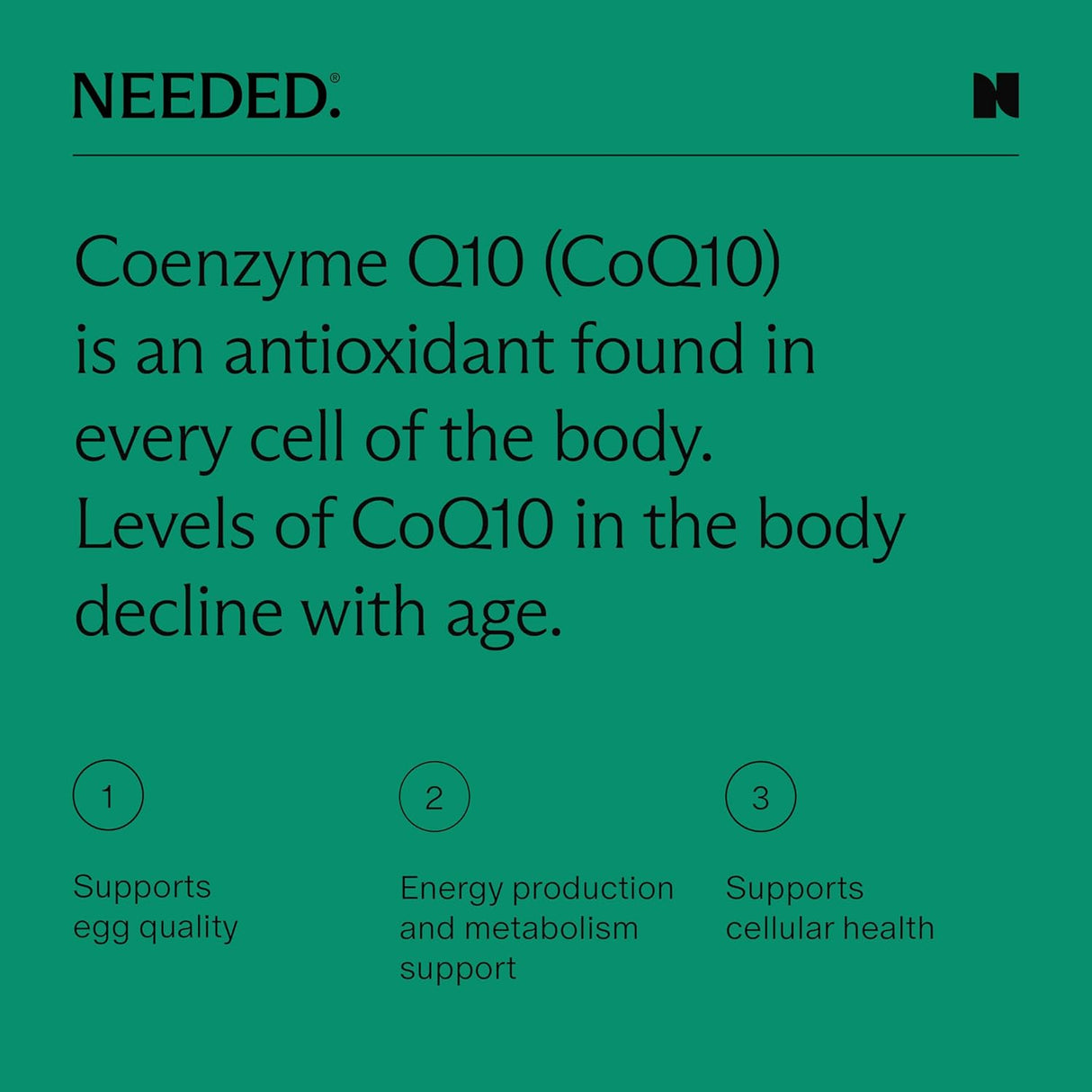 Suplemento de CoQ10 200mg Ubiquinol – Salud Preconcepción, 30 cápsulas
