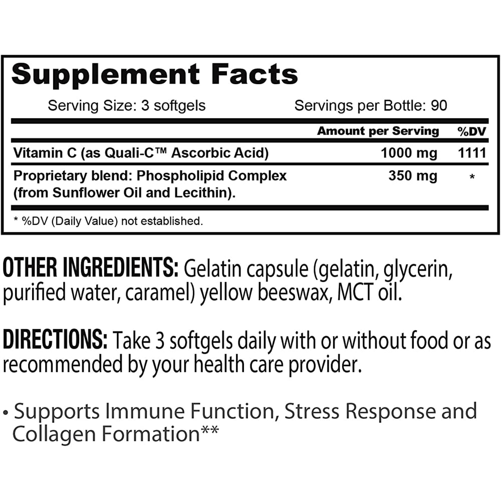 Suplementos Liposomal Vitamina C 1000 mg - 270 cápsulas
