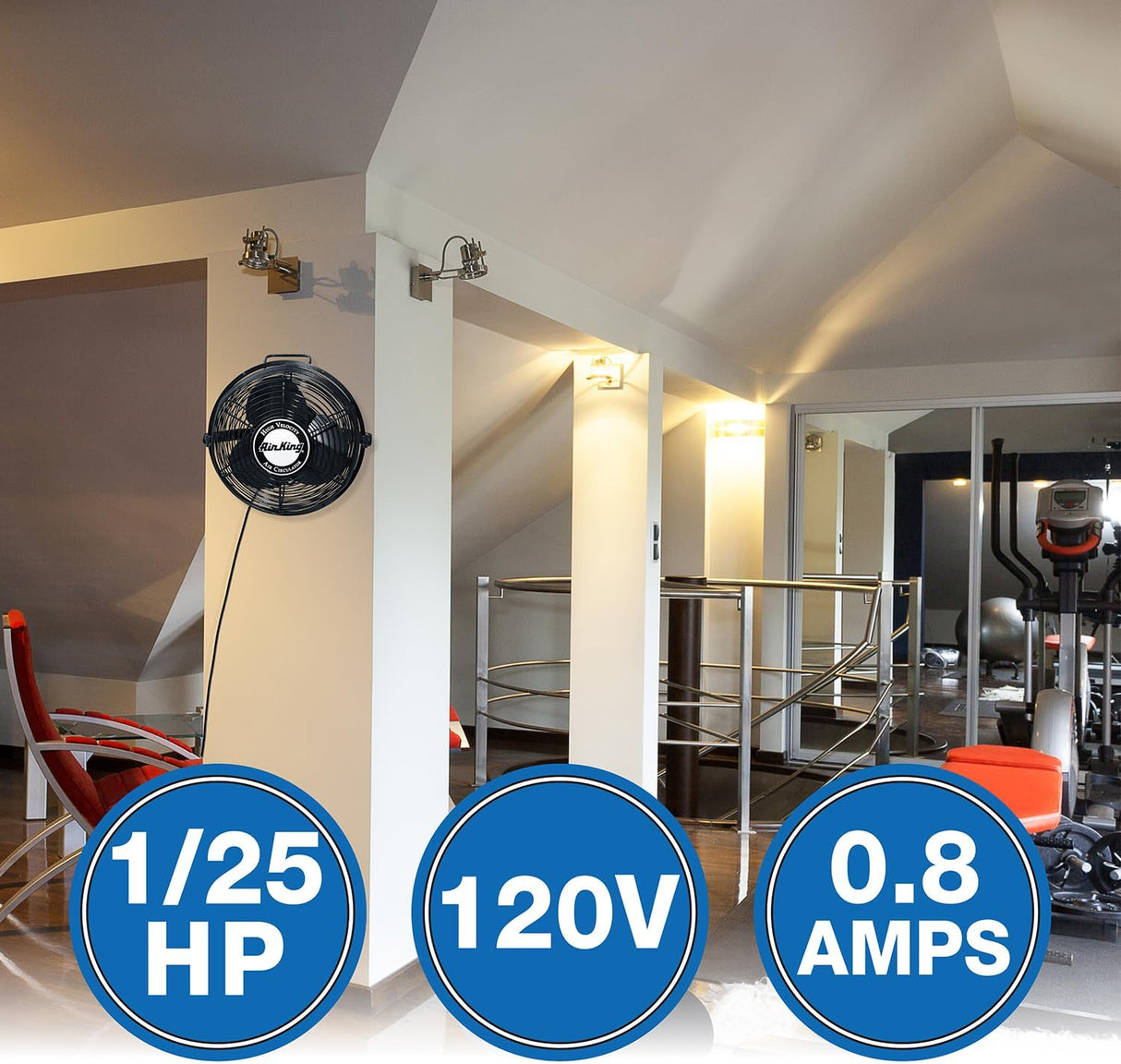 Ventilador de Pared Multi-Montaje Air King 9312 de Acero