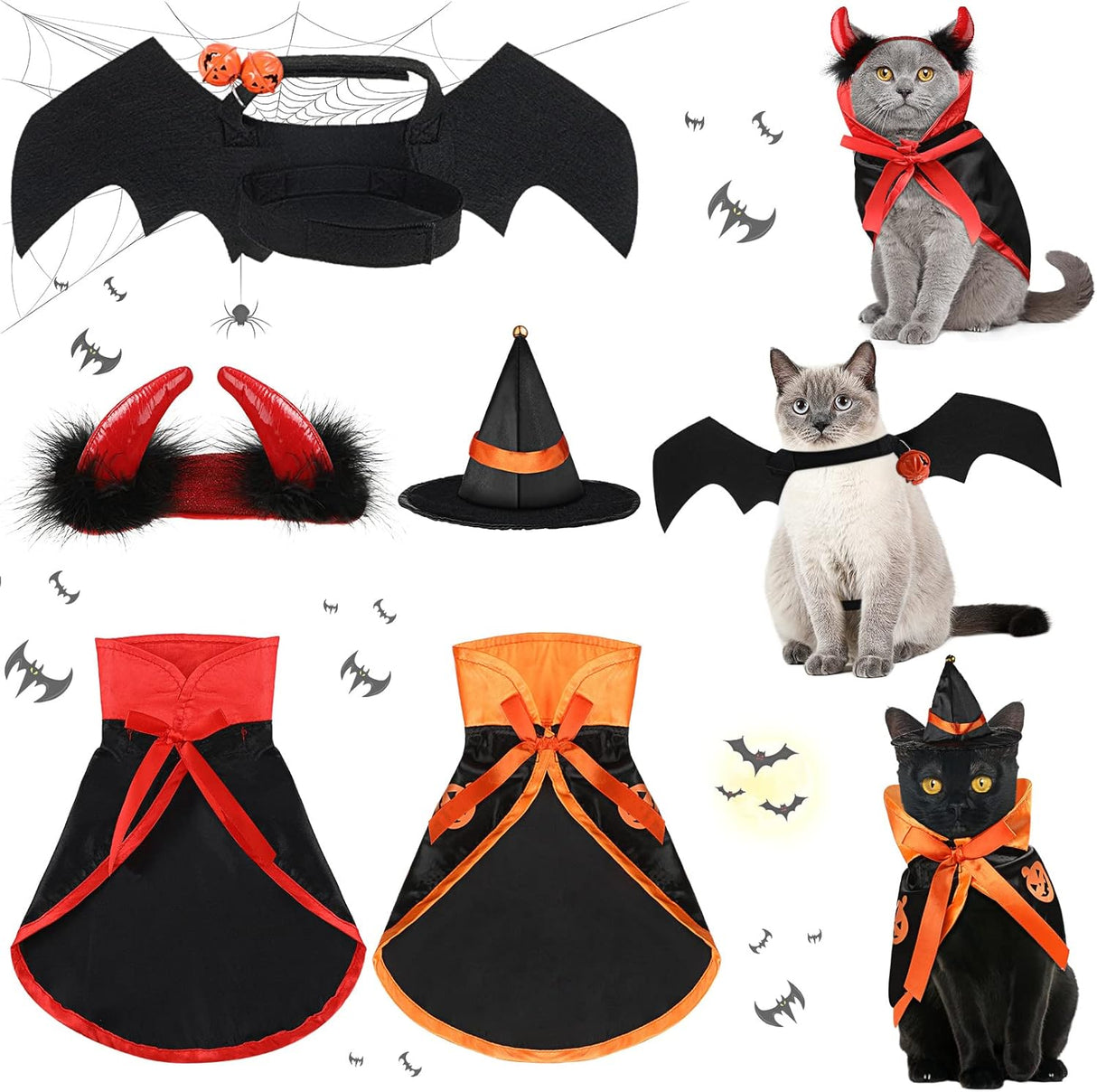 Disfraces 5 piezas de disfraz de Halloween talla única