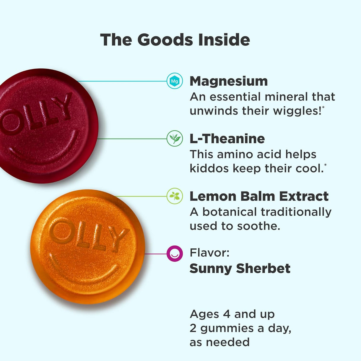 Suplemento masticable sabor a sorbete 50 unidades OLLY