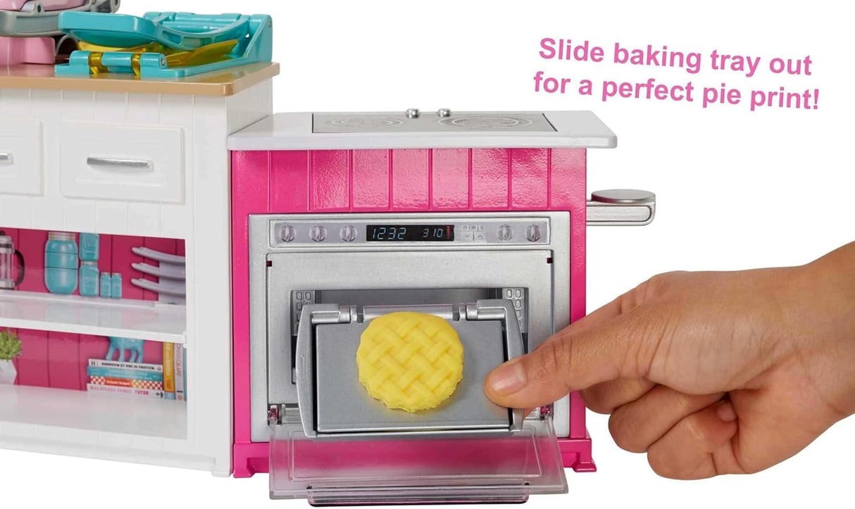 Barbie Cocina Juguete con Muñeca, Luces, Sonidos y Accesorios