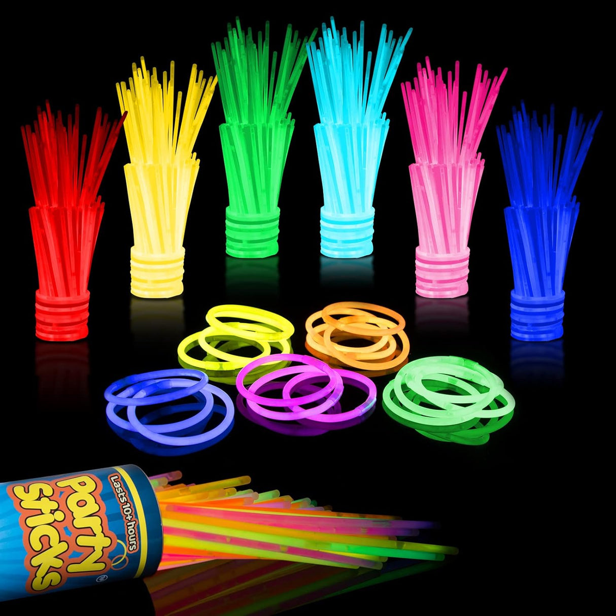 Glow Sticks para Fiestas Neon Pulseras-Collares Fluorescente