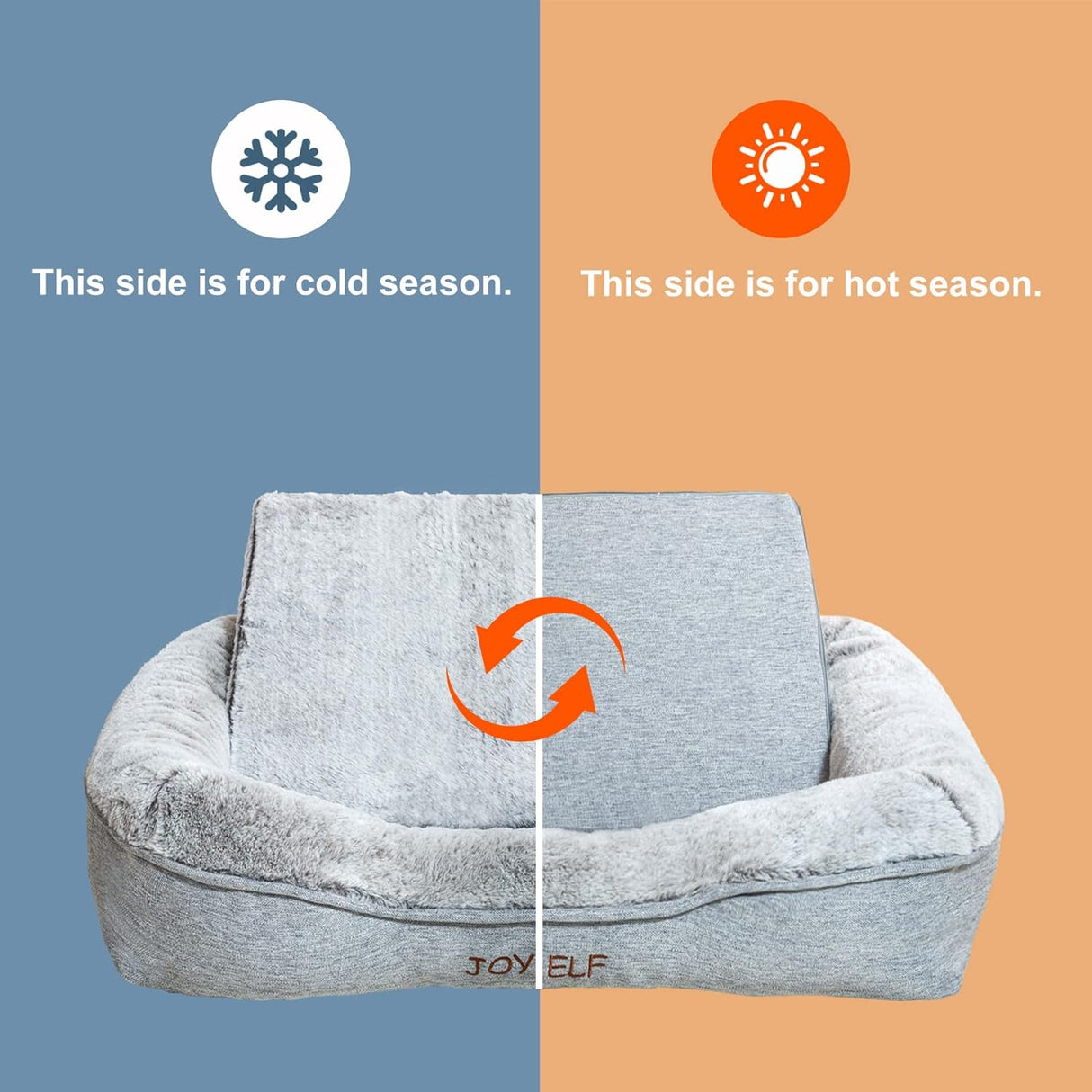 Cama ortopédica para perro JOYELF, espuma memoria, grande, modelo libre