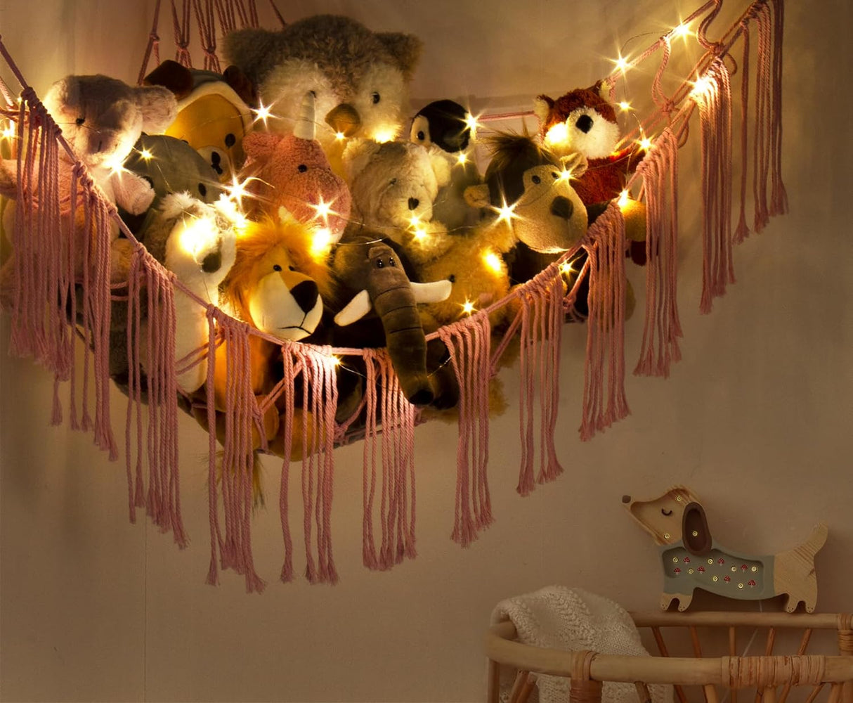 Hamaca para Peluches - Organizador Colgante - Con Luz LED