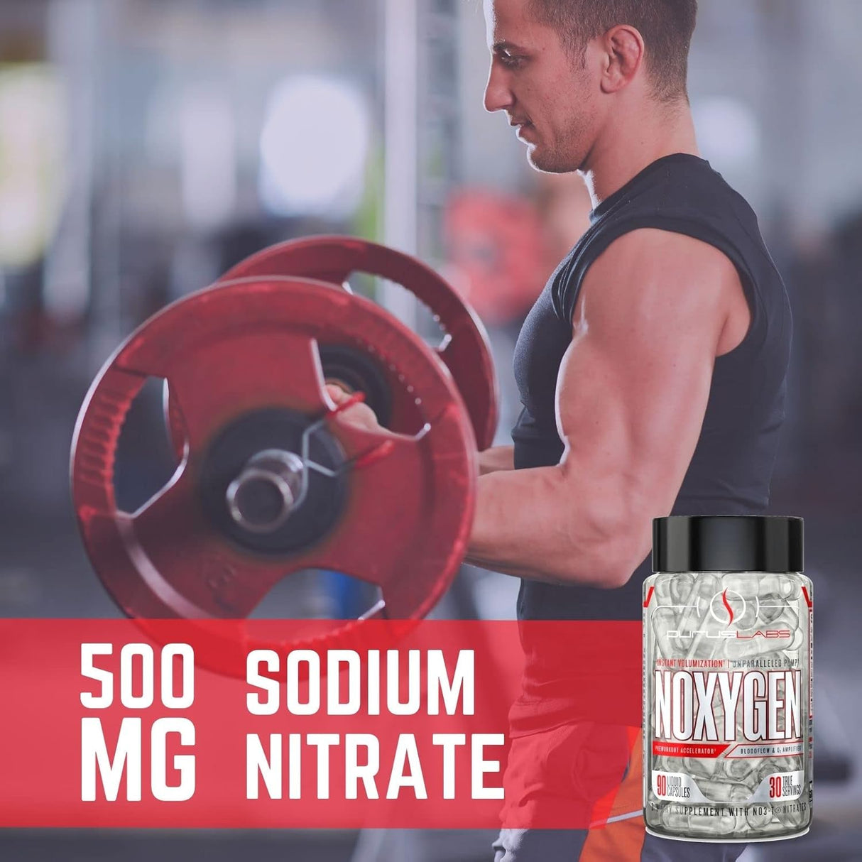 Suplementos Noxygen de Purus Labs óxido nítrico 90 cap