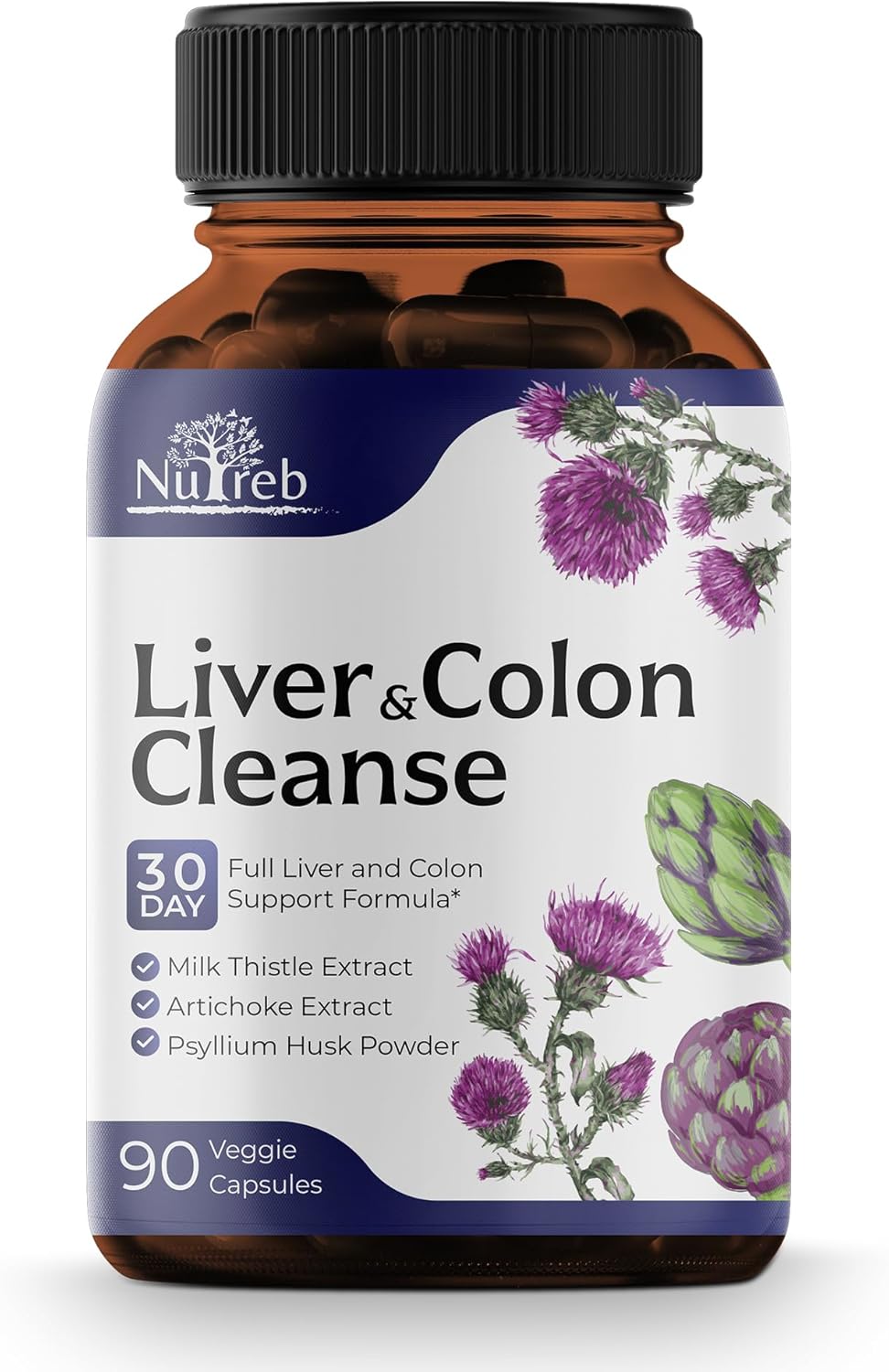 Suplementos Limpieza de hígado y colon de 30 días Nutreb