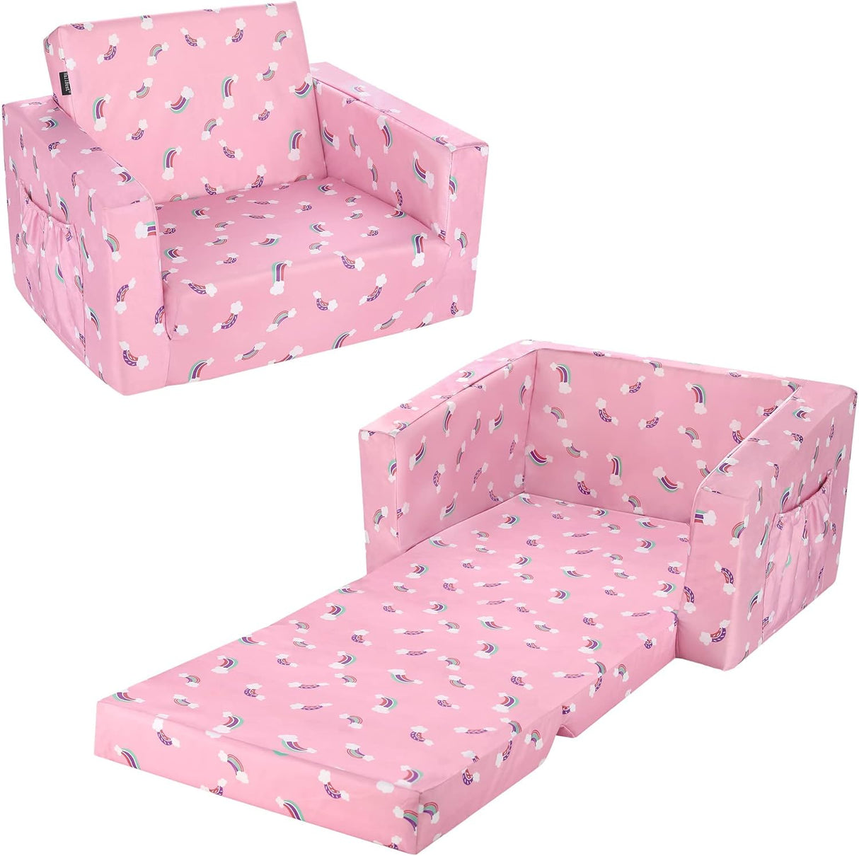 Silla cama tapizada para niños y bebés, Rosa MallBest
