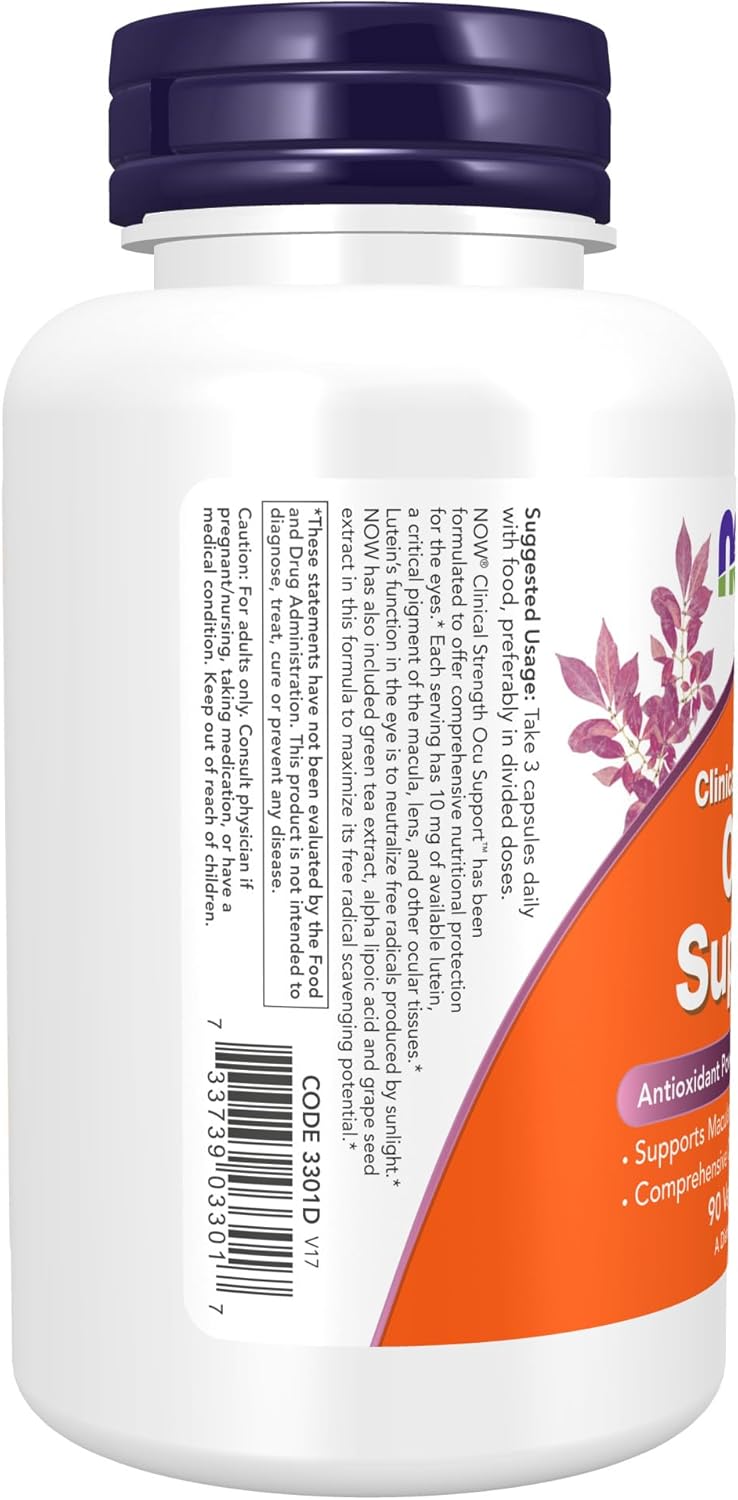 Suplemento NOW Ocu Support™ con luteína FloraGLO 90 cáp