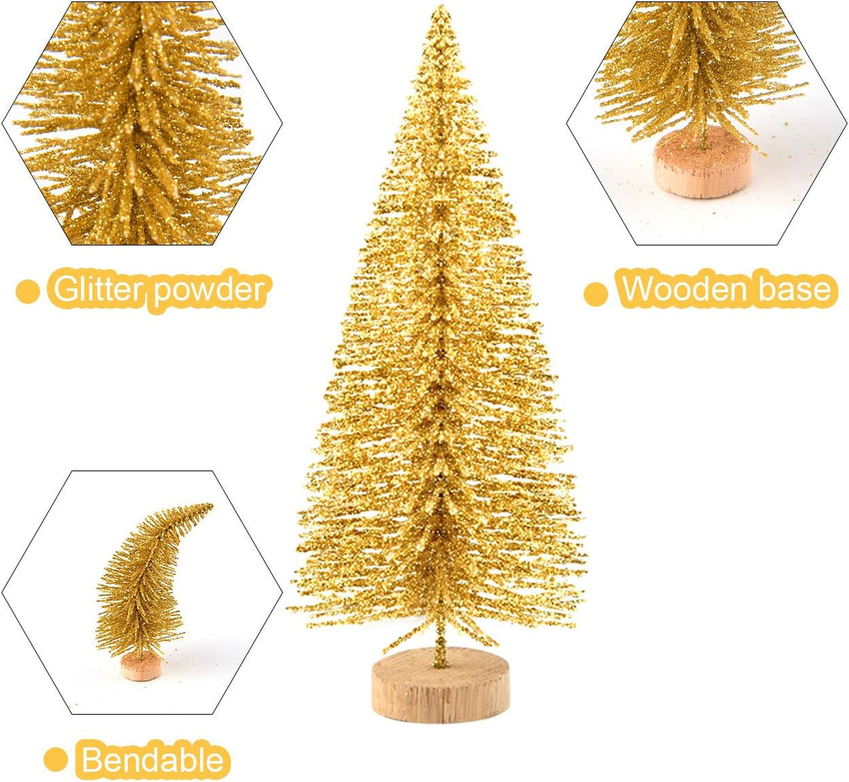 Mini Árboles de Navidad KUUQA 48 Pcs para Decoración DIY