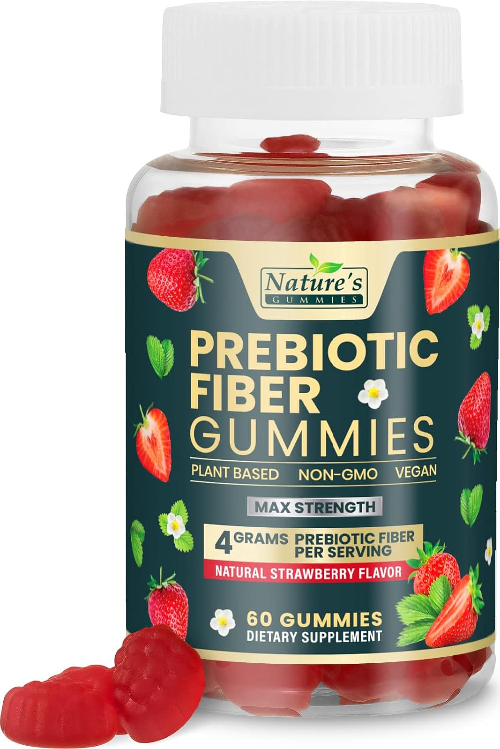 Suplemento de fibra prebiótica soluble natural Nature's Gummies
