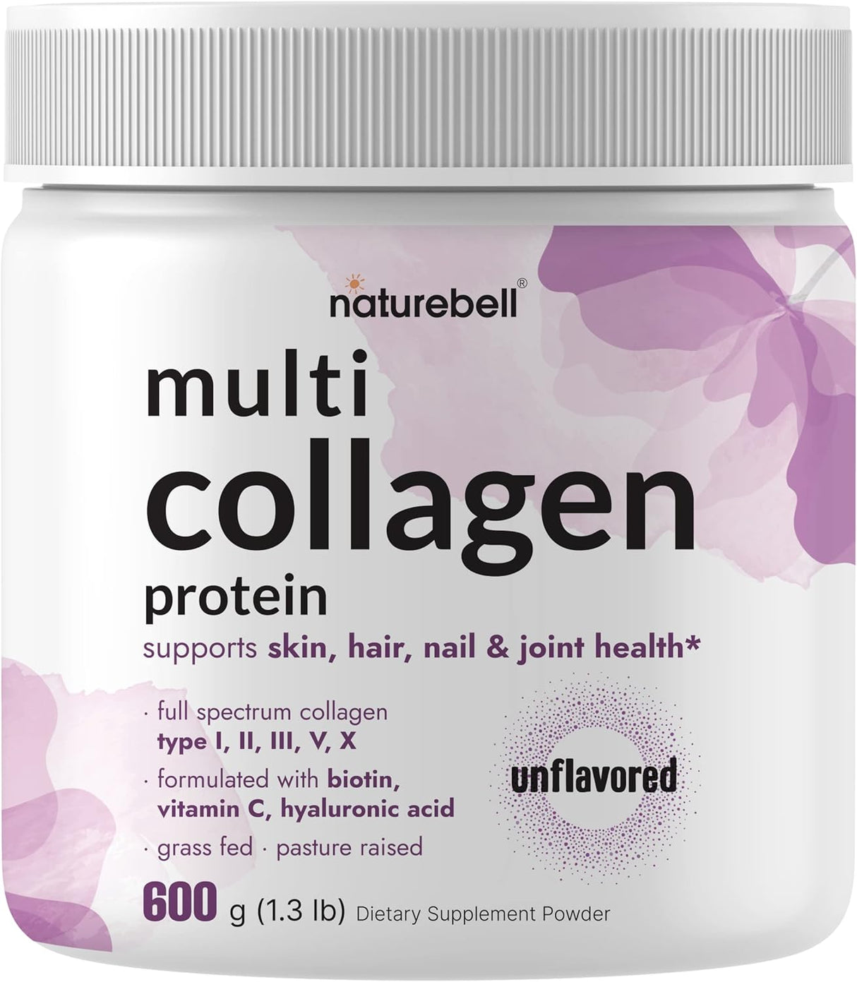 Proteína en polvo de colágeno múltiple de 21.16 oz