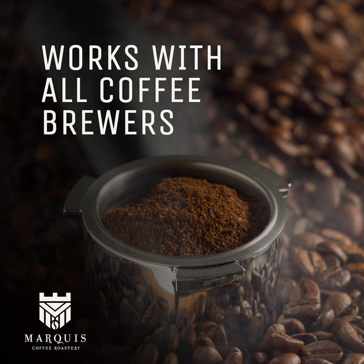 Café Molido Half Caff Marquis, Mezcla Ethiopian y Decaf, 2 lb