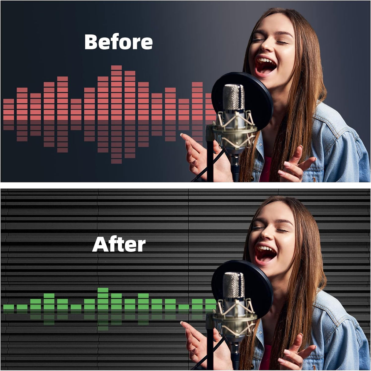 Paneles Acústicos Autoadhesivos LIGHTDESIRE, 12x12x2 pulgadas