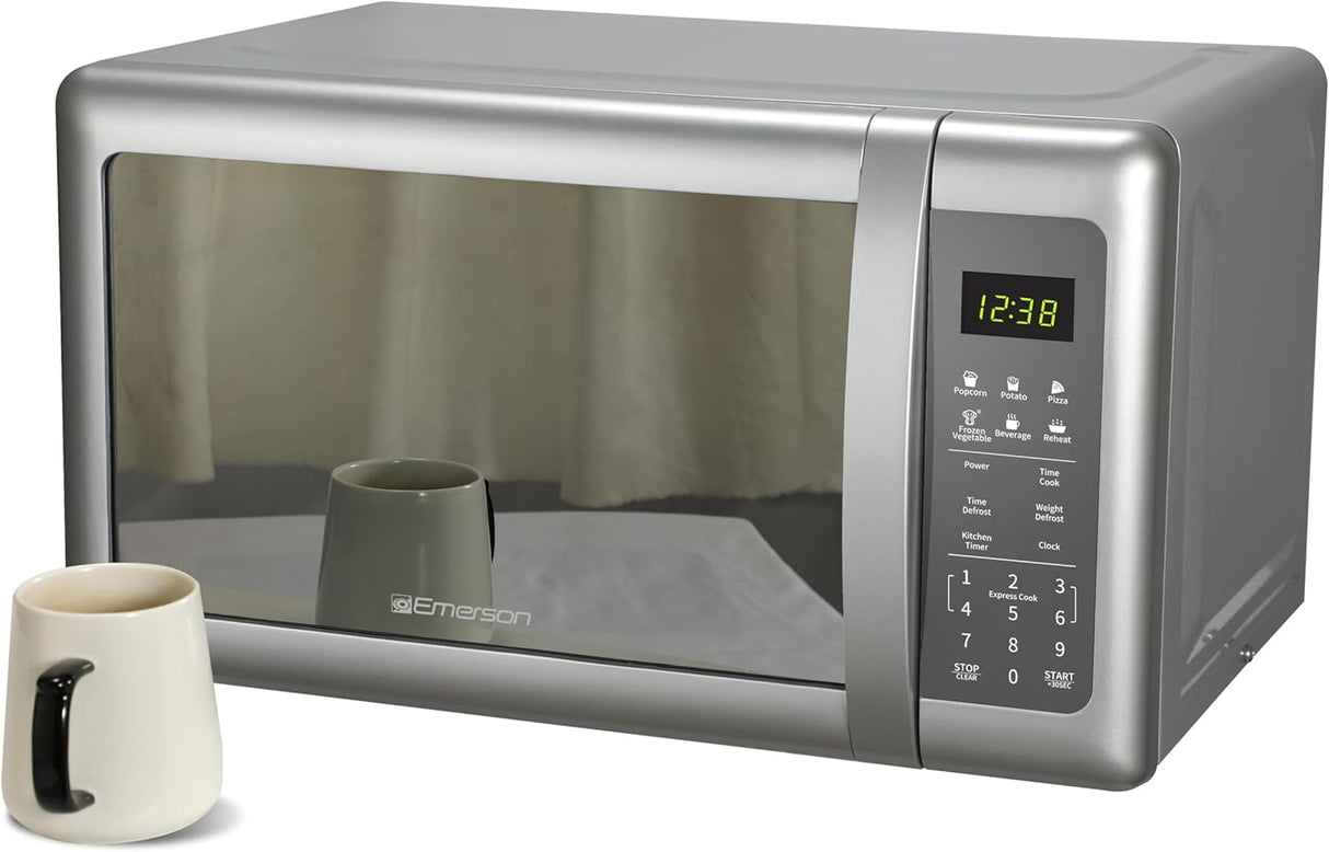 Horno de Microondas Emerson MW7601SL, 0.7 Cu. Ft, 10 Niveles