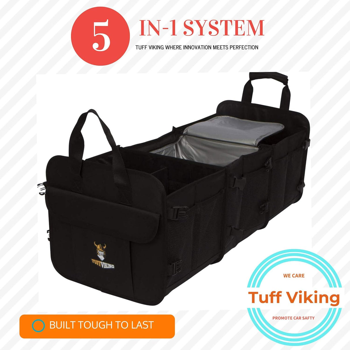 Organizador de maletero SUV 3 Compartimentos con tapa 5 en 1