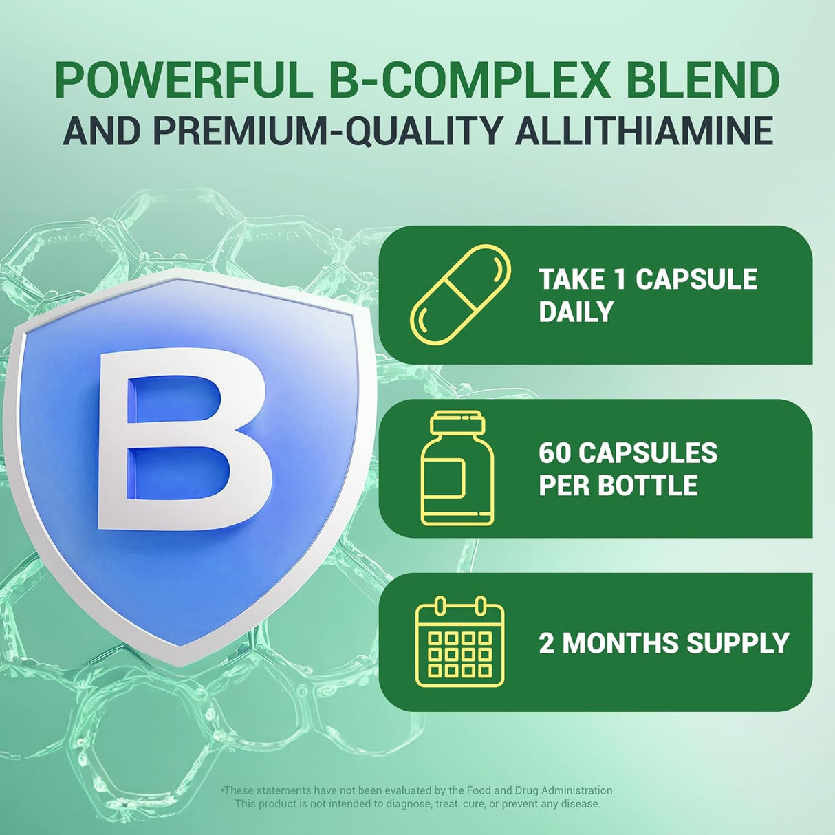 Complejo de Vitaminas B1, B6, B12 para Hombres y Mujeres