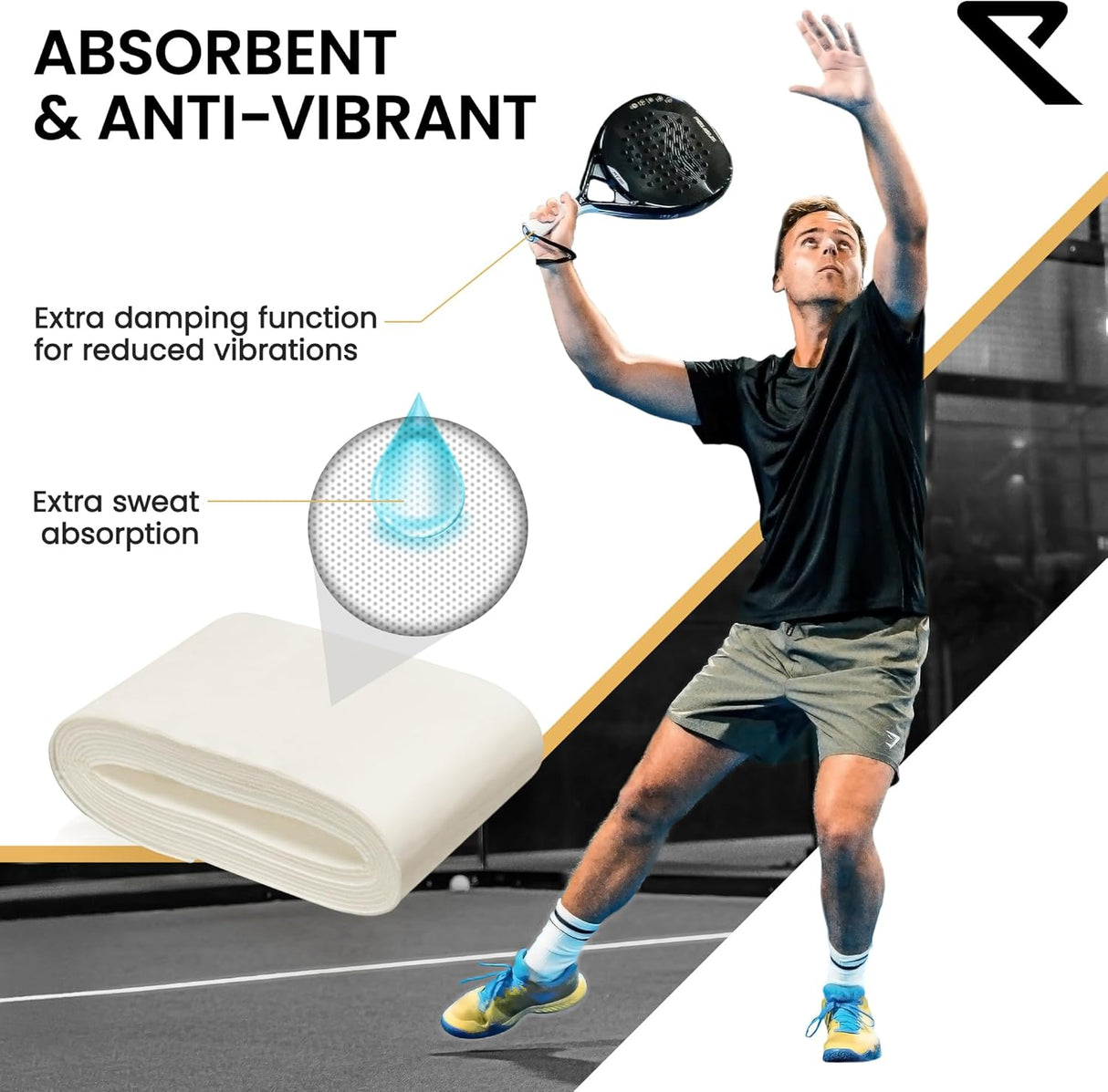 Grip Padel RYZE - Overgrips Antideslizantes y Absorbentes 120 cm