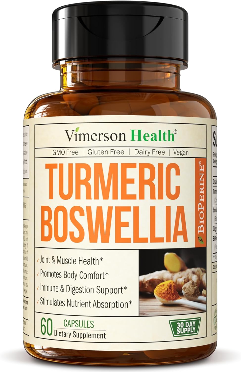 Suplemento de Apoyo Articular con Curcuminoides y Jengibre