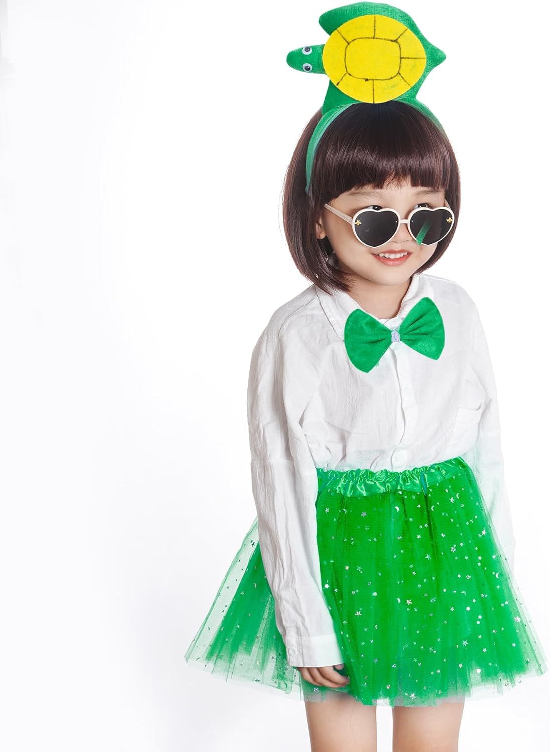 Disfraz de Tortuga Dxhycc con Tutu, Diadema, Pajarita y Cola