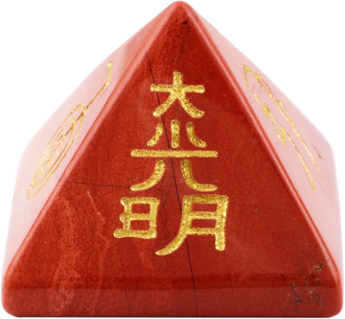 rockcloud Figura de pirámide de piedra sanadora, de cristal, cuarzo rosa, y fluorita.