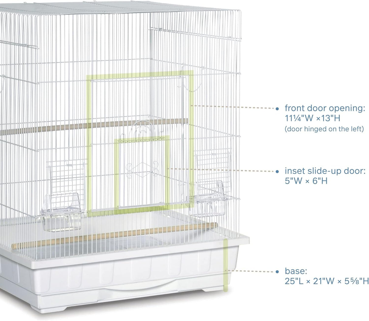 Jaula cuadrada para aves color blanco Prevue Pet Products