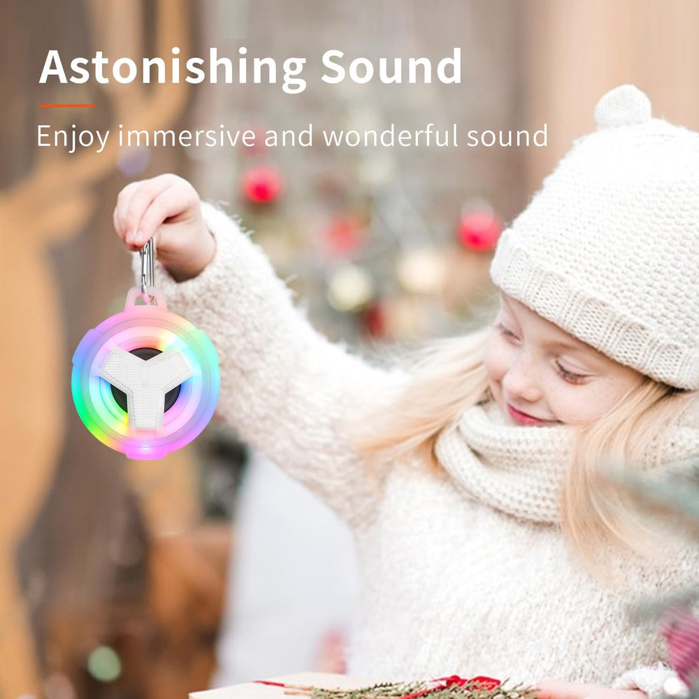 Altavoz Bluetooth de ducha impermeable IP67 con luz LED