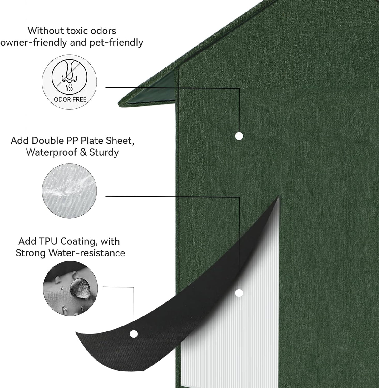 Casa para Gatos Exterior, Refugio Aislado, Fácil de Montar