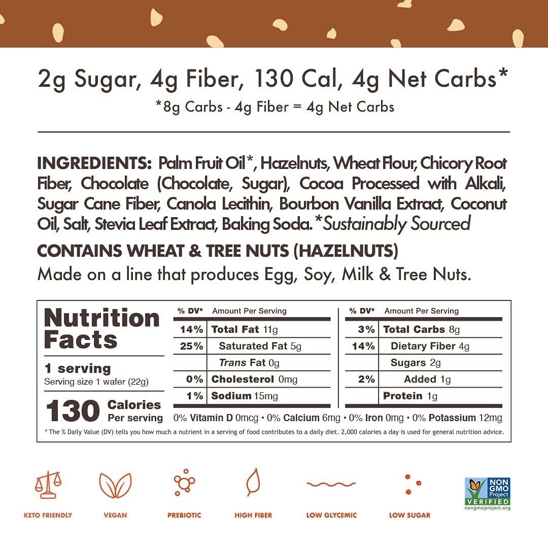 Suplementos Alimenticios de oblea avellana y chocolate