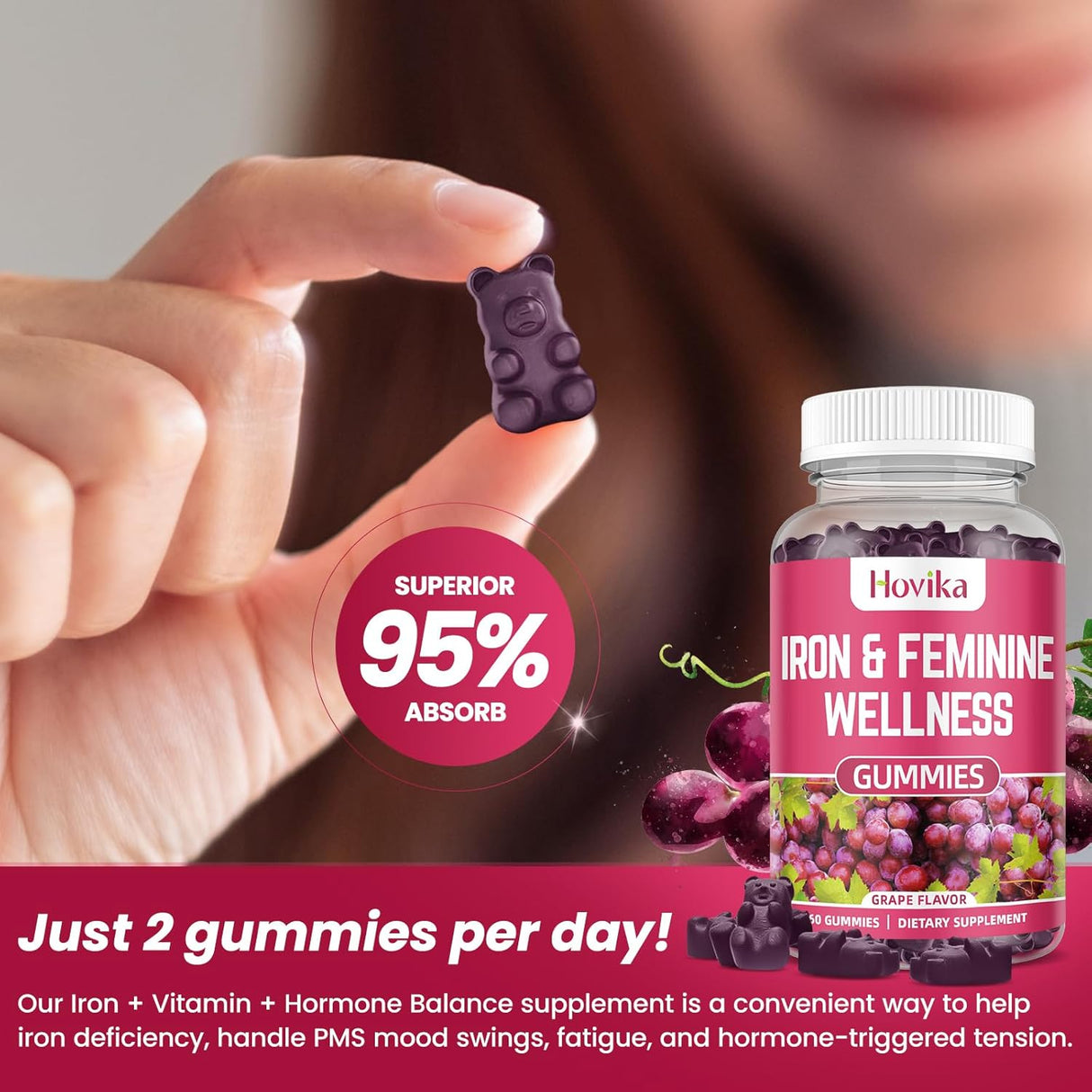 Suplemento de hierro Anemia con multivitamina Hovika