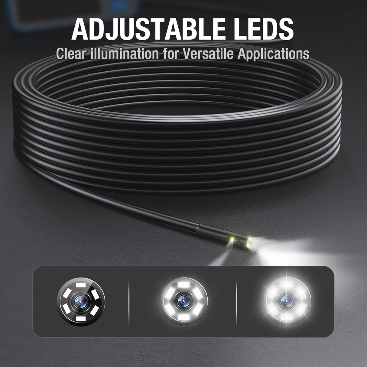 Teslong - Cámara endoscopio de doble lente de 50 pies.