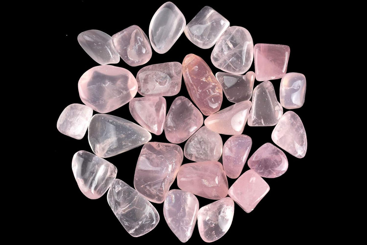 Chips de piedra pulida de cuarzo rosa de 1 libra Piezas de cuarzo de cristal natural trituradas