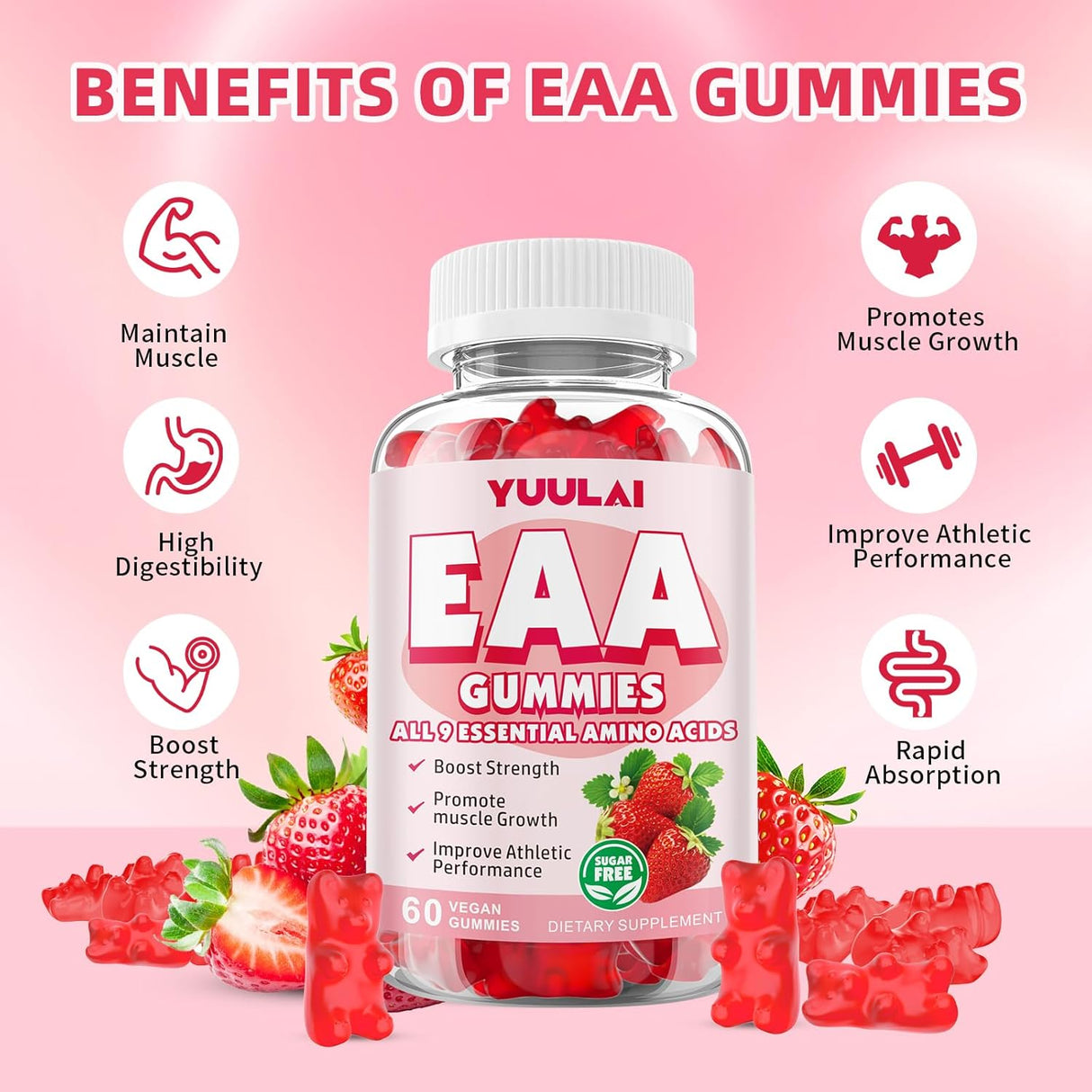 Pack de 2 Gummies EAA Aminoácidos Esenciales 120u