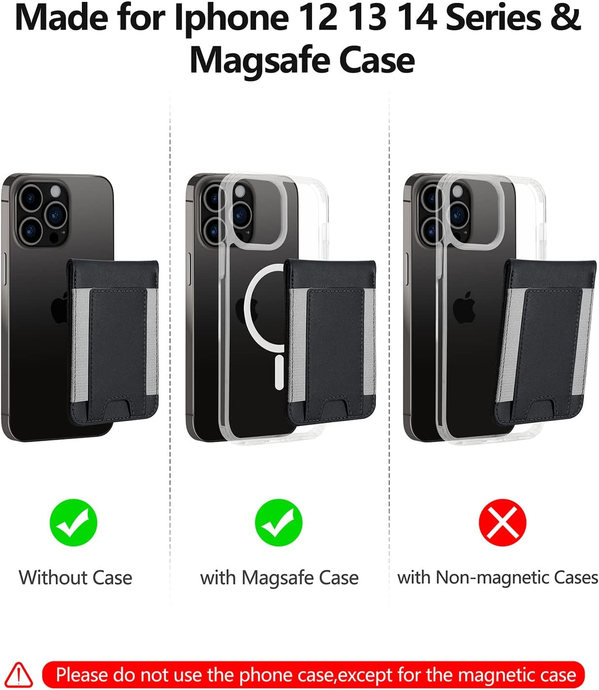 Cartera magnética 2 en 1 negro