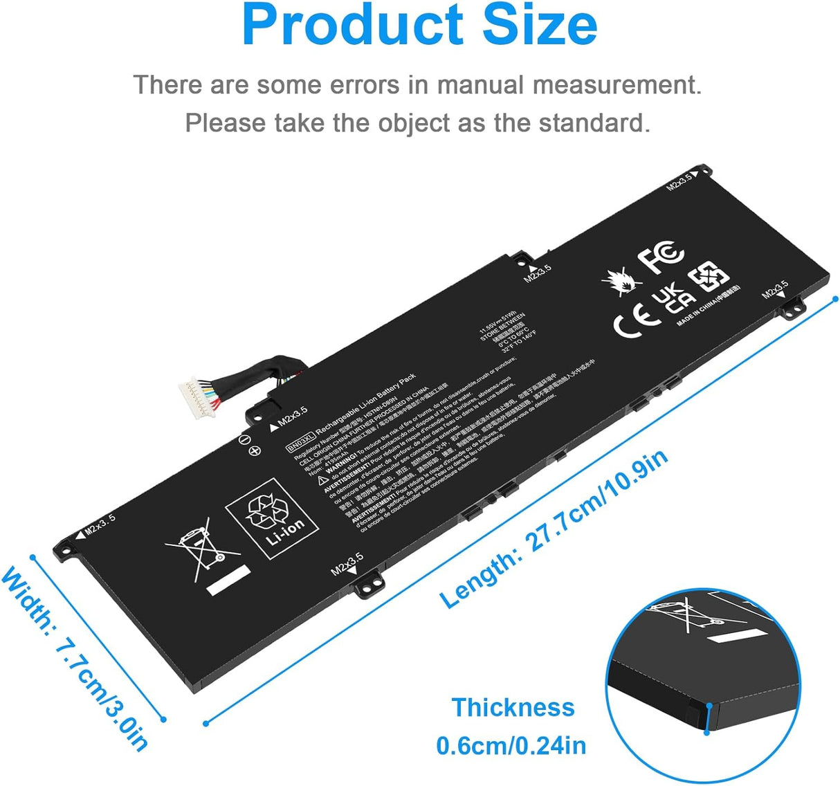 Batería BN03XL L77034-005 para HP Envy X360 2020
