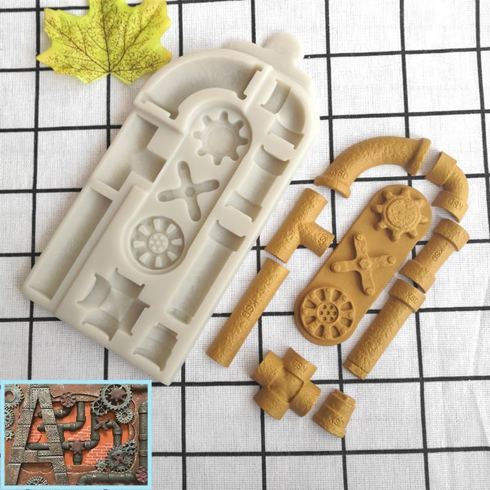 Moldes de fondant vintage en relieve 2 piezas Cjeuxnr