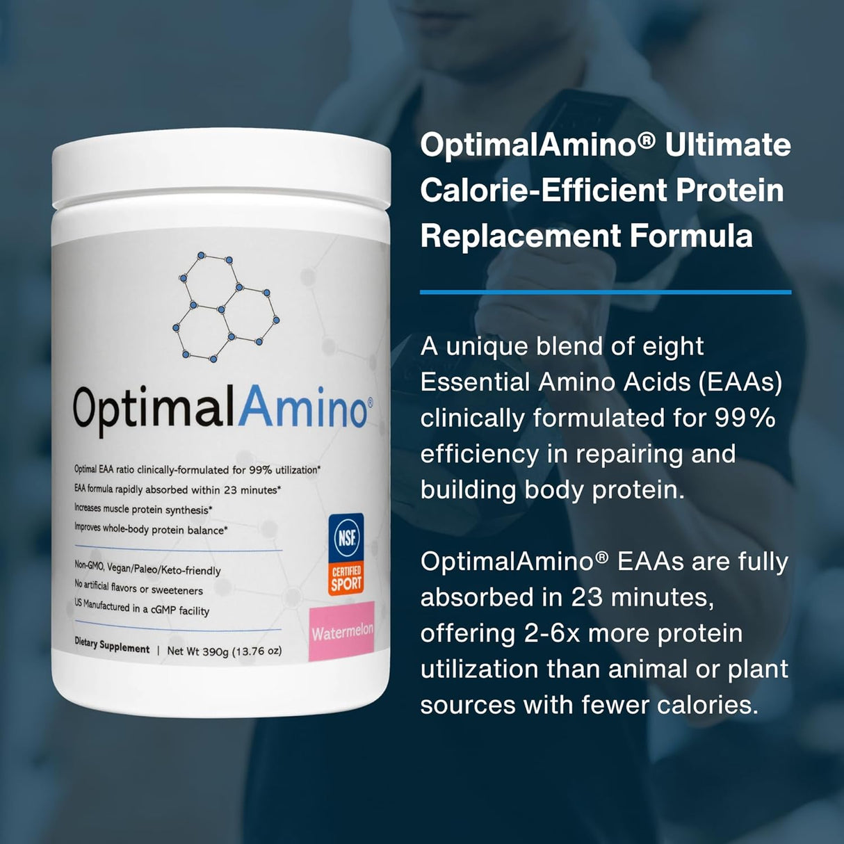 Polvo de Aminoácidos OptimalAmino | EAA 99% Utilizados