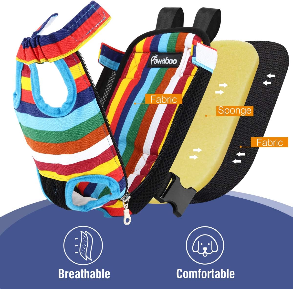 Mochila de transporte para mascotas ajustable multicolor