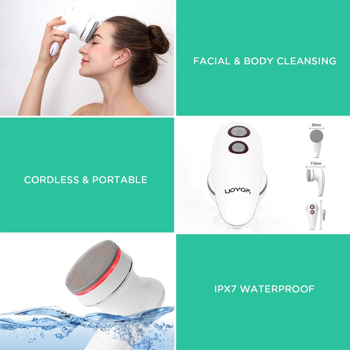 Masajeador de Celulitis VOYOR, Inalámbrico, IPX7, VRMM1-NEW