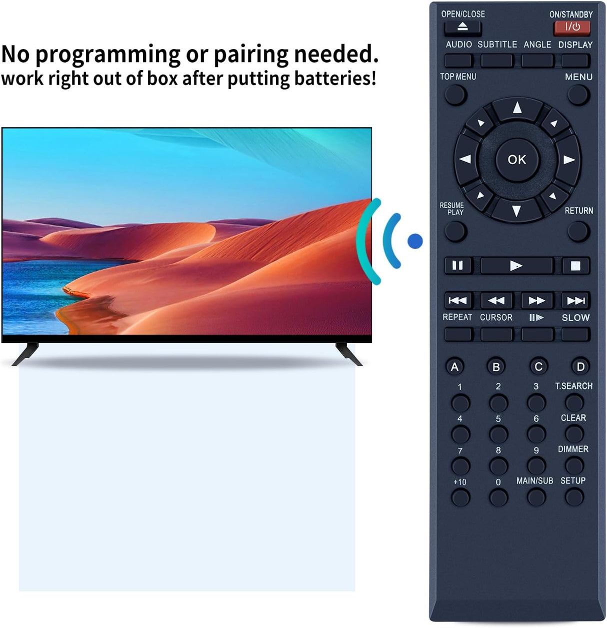 Control Remoto SE-R0285 Compatible Toshiba HD DVD Player