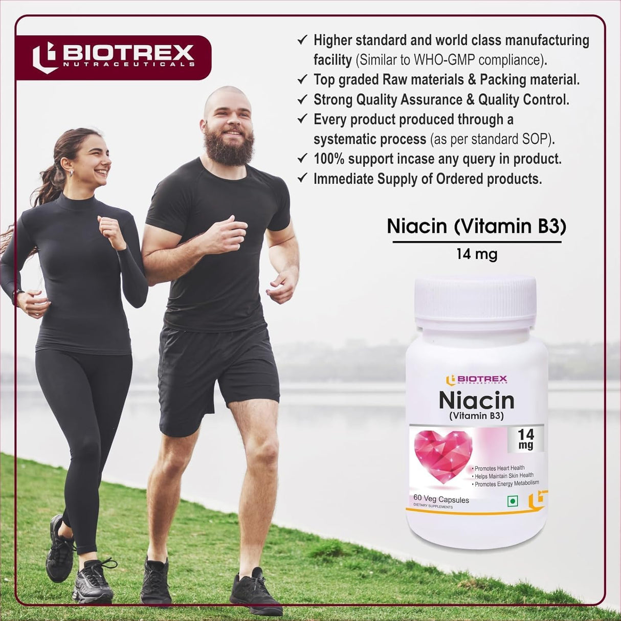 Niacin 14mg + Inositol 50mg Suplemento Veg 60 cápsulas