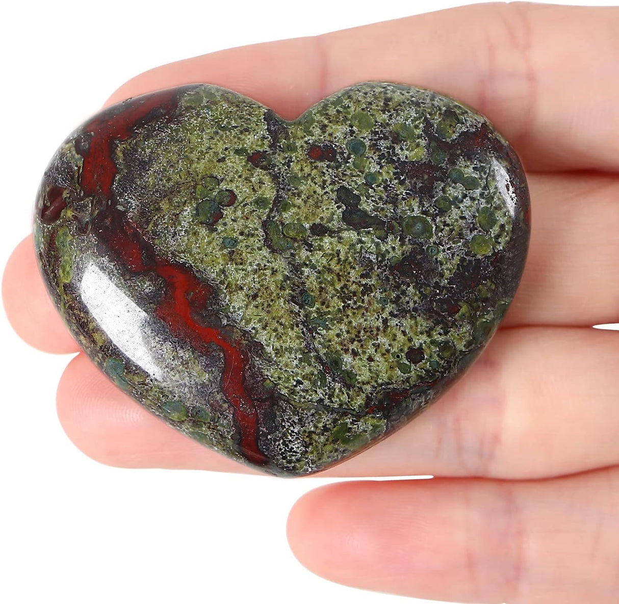 Corazón de cristal de 1.772 in, cristales curativos grandes