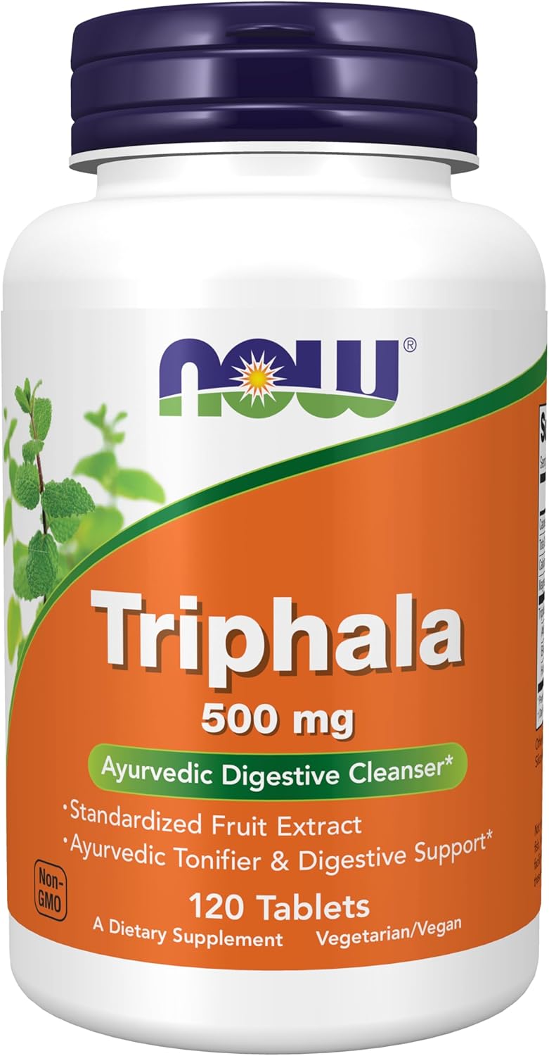 NOW Suplemento Triphala 500 mg Combinación de Harada 120u